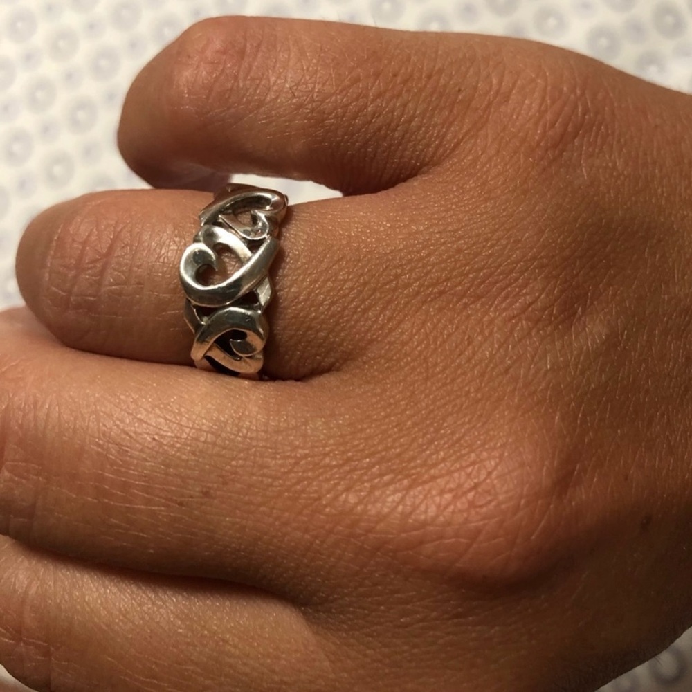Tiffany & Co. Silver Heart Motif Ring - Picture 2 of 5